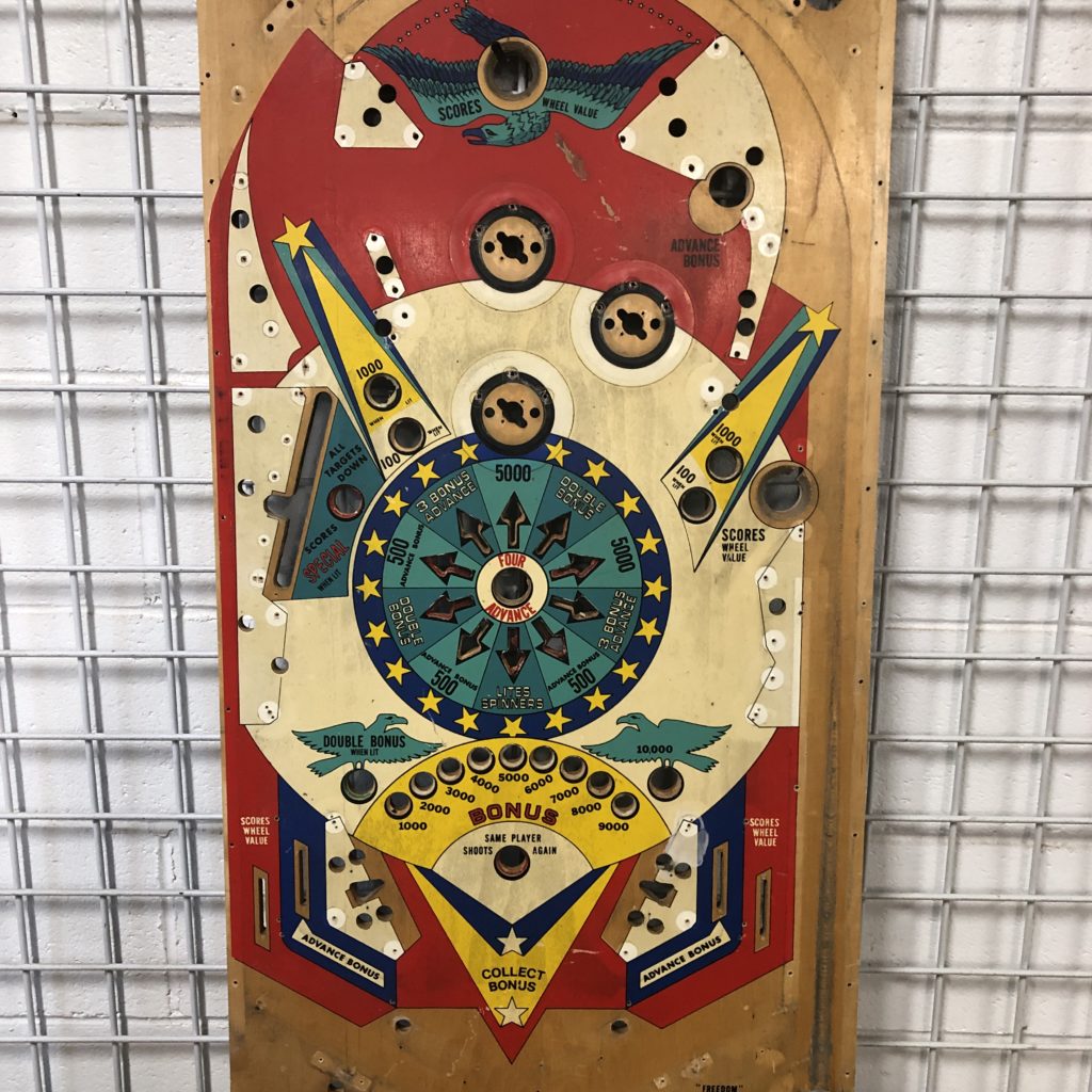 Freedom Tiltcycle Upcycled Pinball Pop Art